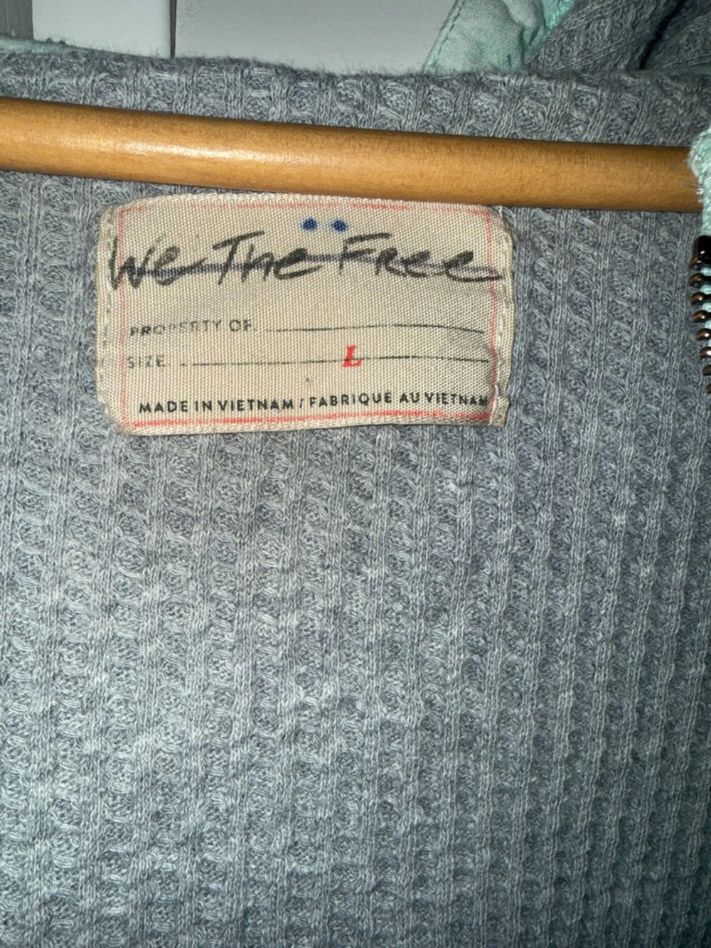 Free People/We The Free By Your Side Lined Hoodie Oversized Zip Jacket - L - Picture 5 of 9